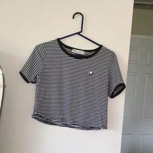 Striped alien crop top